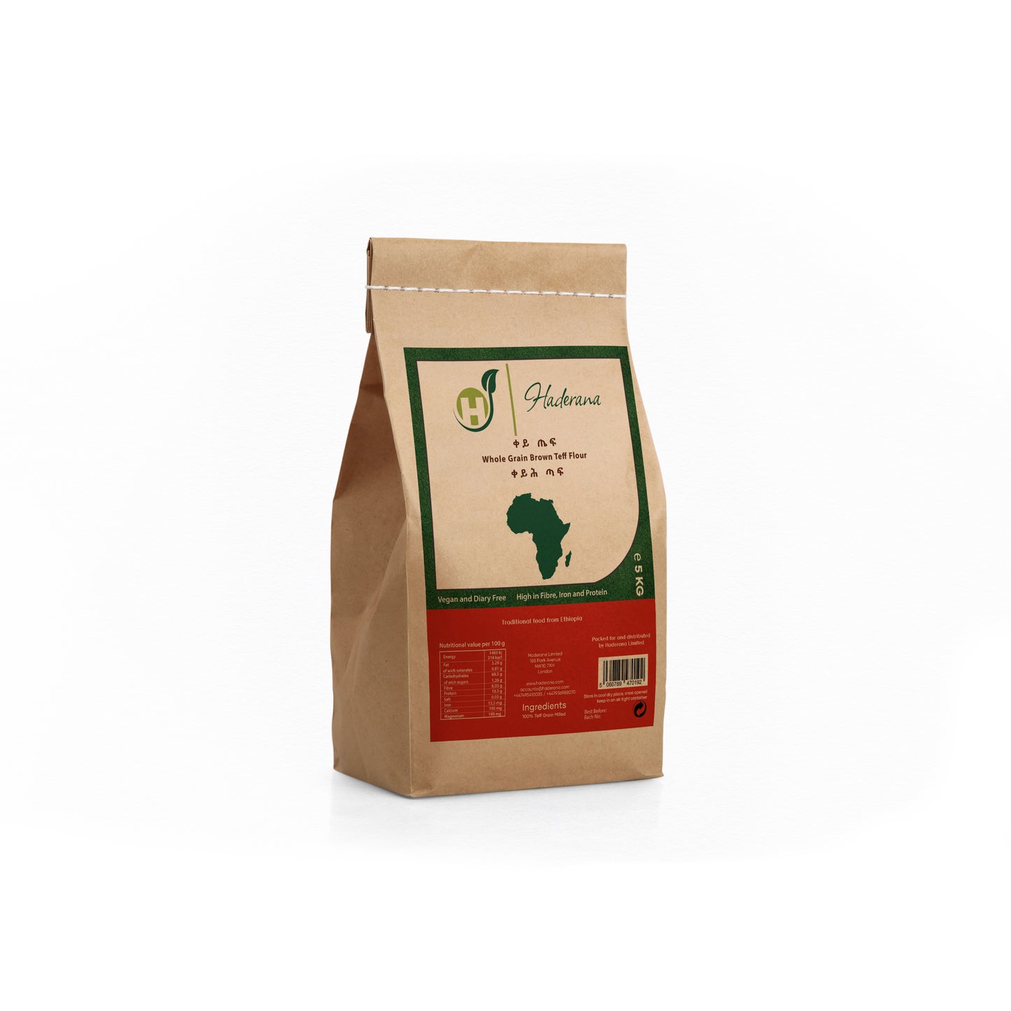 Brown Teff ቀይሕ ጣፍ/ቀይ ጤፍ 5Kg