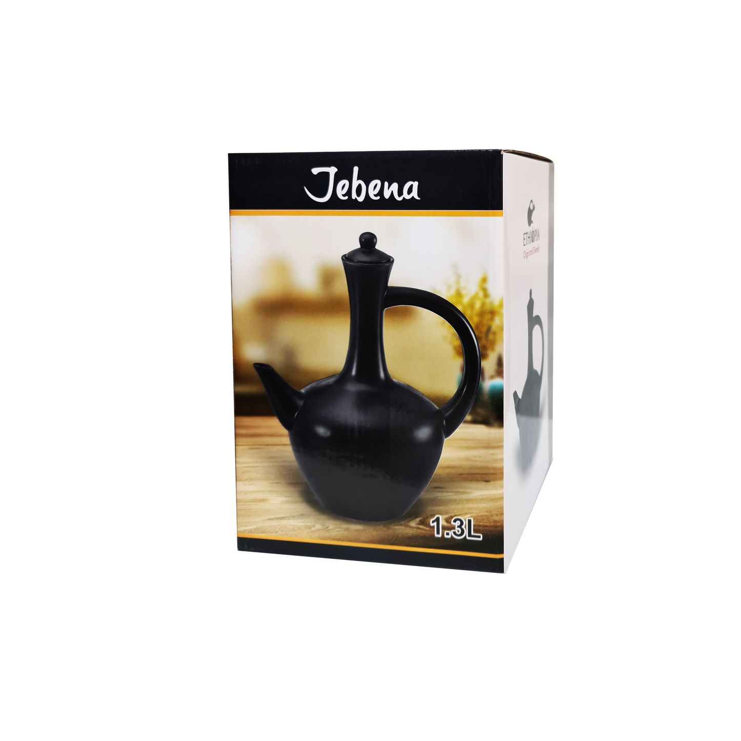 Ethiopian Jebena ceramic with lid ጀበና ሴራሚክ
