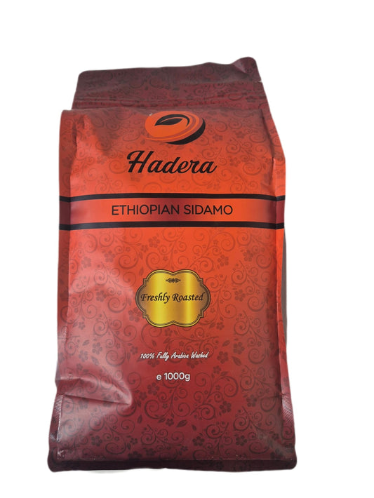 Ethiopian Sidamo Medium Roasted coffee Beans or Ground 1kg ሲዳሞ መካከለኛ የተቆላ