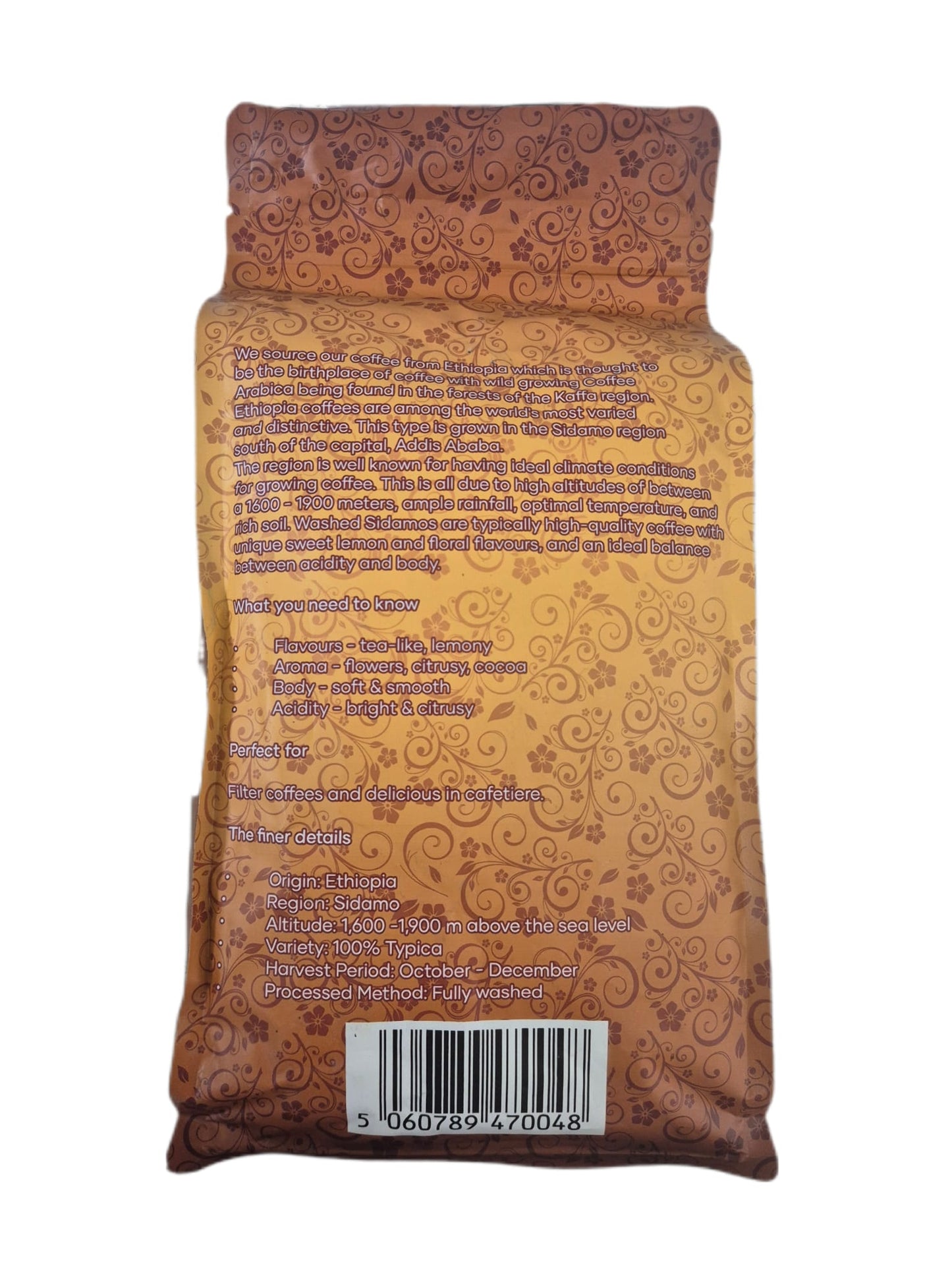 Ethiopian Sidam Light Roasted coffee Beans or Ground 1kg/   ሲዳሞ መካከለኛ የተቆላ