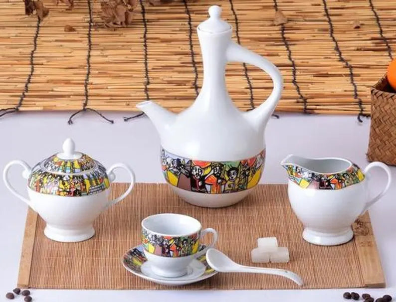 Traditional Coffee Set 17 pieces Sebab / Sebub (ሰባብ)