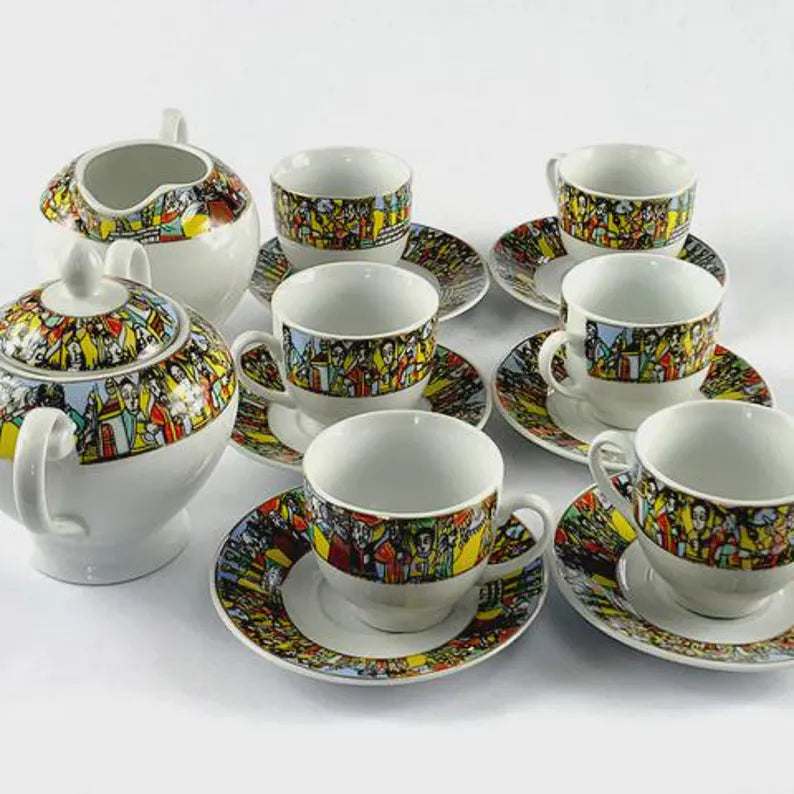 Traditional Coffee Set 17 pieces Sebab / Sebub (ሰባብ)